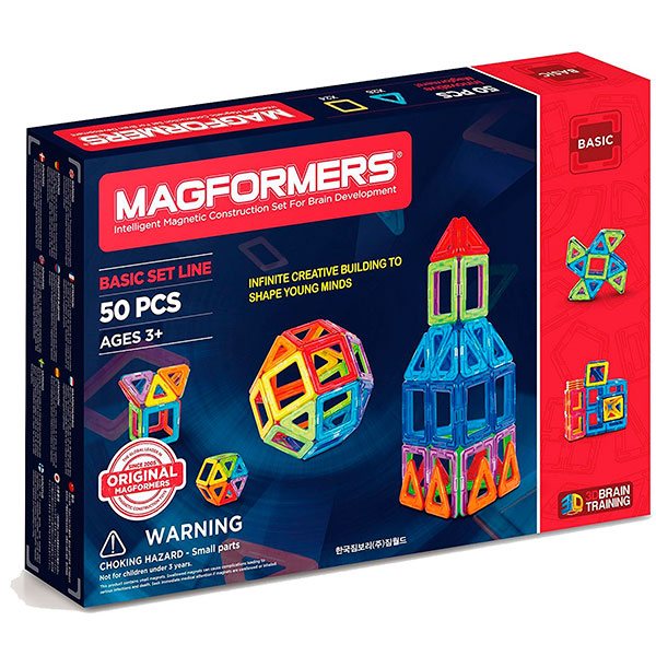 Set Basic 50 Peces Magformers - Imatge 1