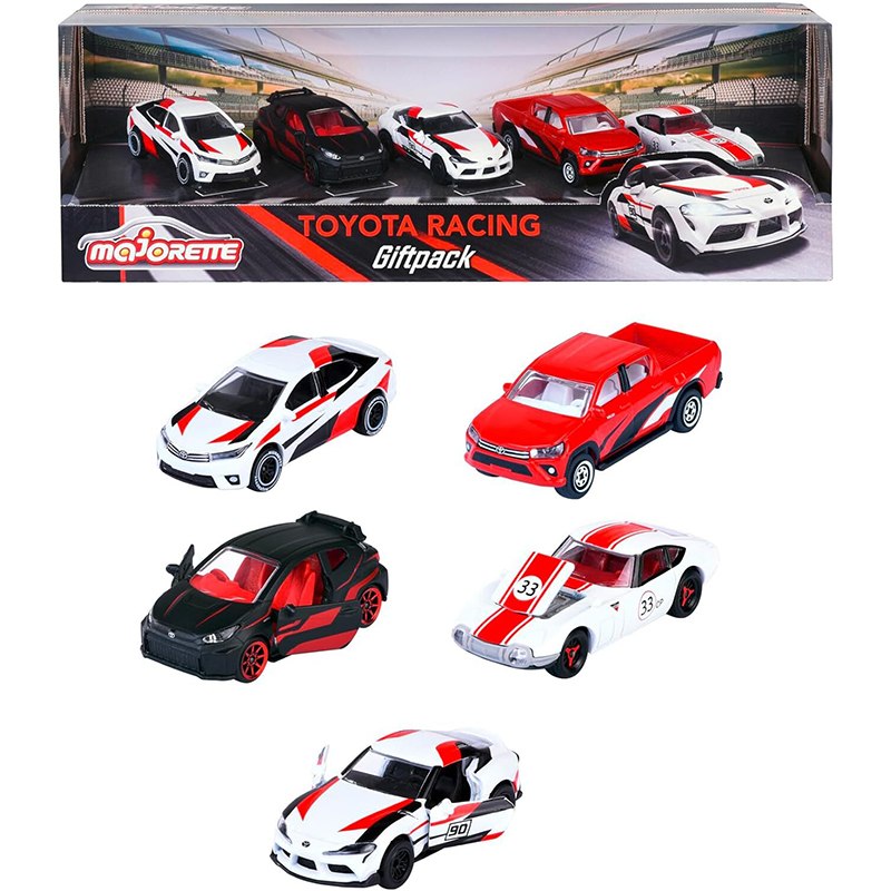 Majorette Set 5 Veiculos Toyota Racing - Imagem 1