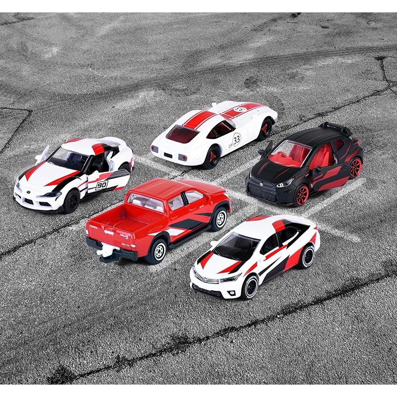 Majorette Set 5 Veiculos Toyota Racing - Imagem 