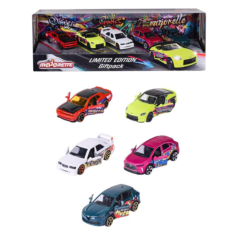 Majorette Pack 5 Coches Edición Limitada Graffitis