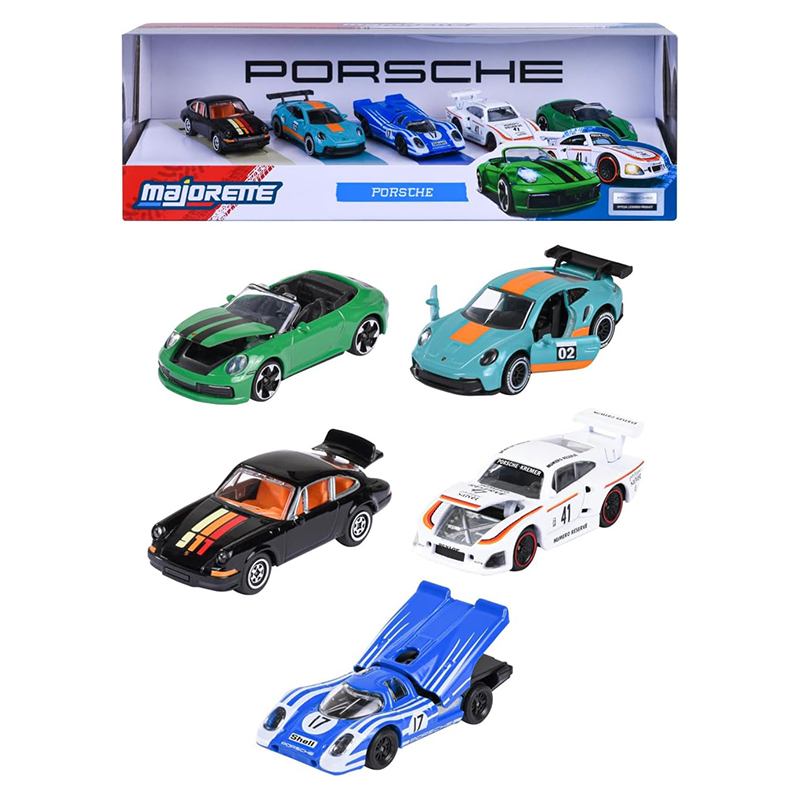 Majorette Pack 5 Coches Deportivos Porsche