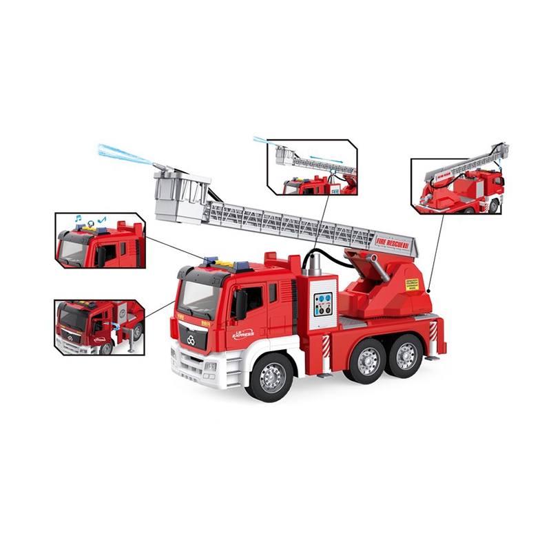 Camión Bomberos Fricción Luz y Sonido 1:10
