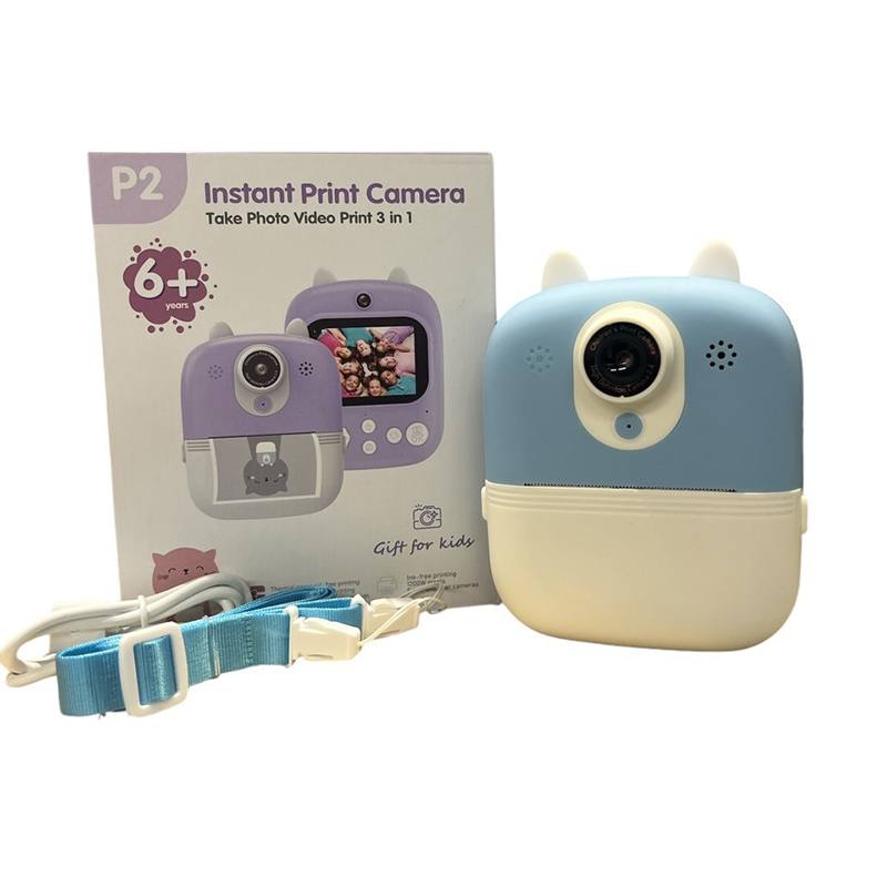 Cámara de Fotos Print Instantánea Papel - Gato Azul