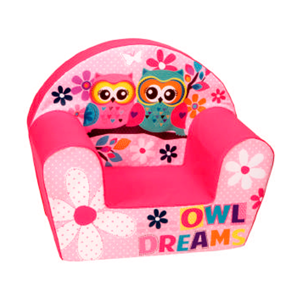 Sofà Infantil Owl Dreams Rosa - Imatge 1