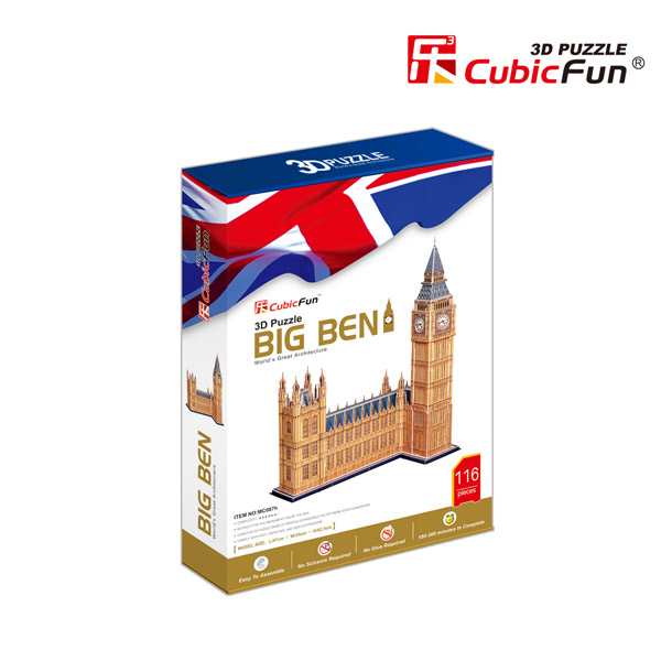 Puzzle 3D 117p Big Ben Cubic Fun - Imatge 1
