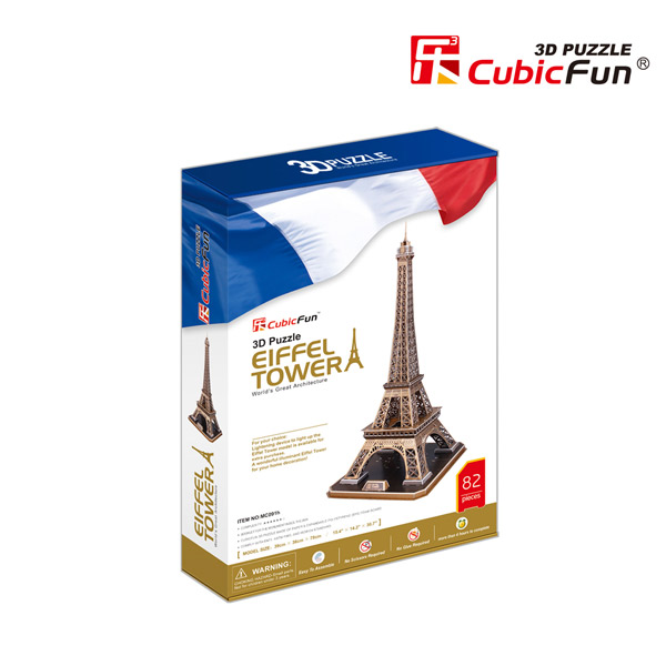 Puzzle 3D 82p Torre Eiffel Cubic Fun - Imatge 1