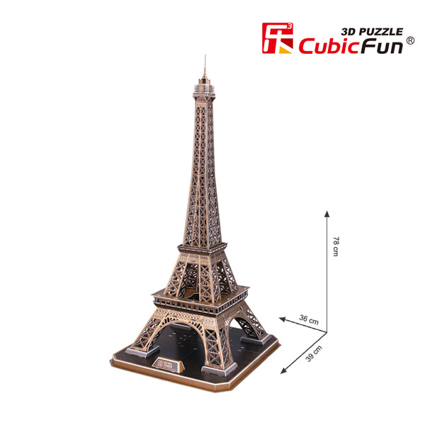Puzzle 3D 82p Torre Eiffel Cubic Fun - Imatge 2