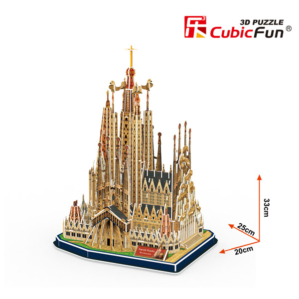 Puzzle 3D 197p Sagrada Familia Cubic Fun - Imatge 2