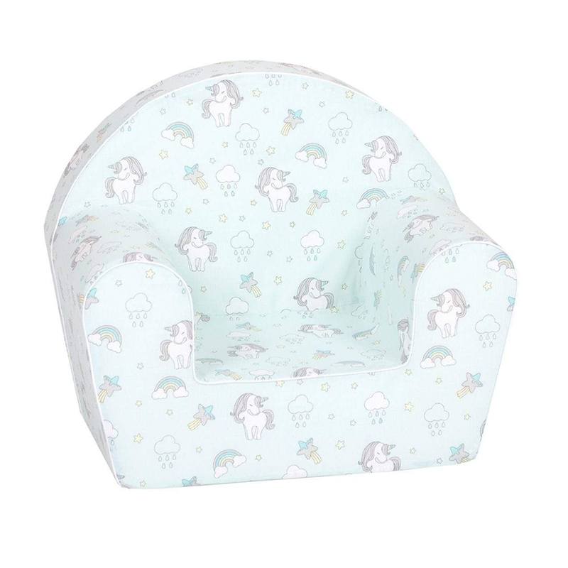 Sillón Infantil Color Mint - Unicornios