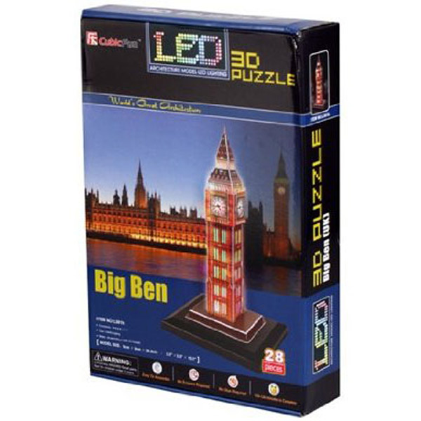 Puzzle 3D Led Big Ben 28p Cubic Fun - Imatge 2