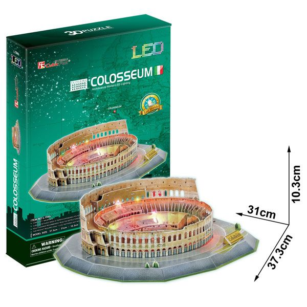 Puzzle 3D Led Coliseo Cubic Fun - Imagen 1