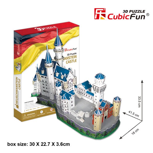 Puzzle 3D 98p Castell Neuschwanstein Cubic - Imatge 1