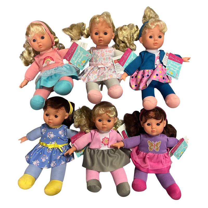 Muñeca blandida con coleta 38cm 