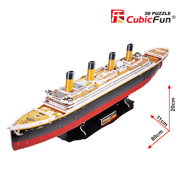 Puzzle 3D 113p Titanic Cubic Fun - Imatge 2