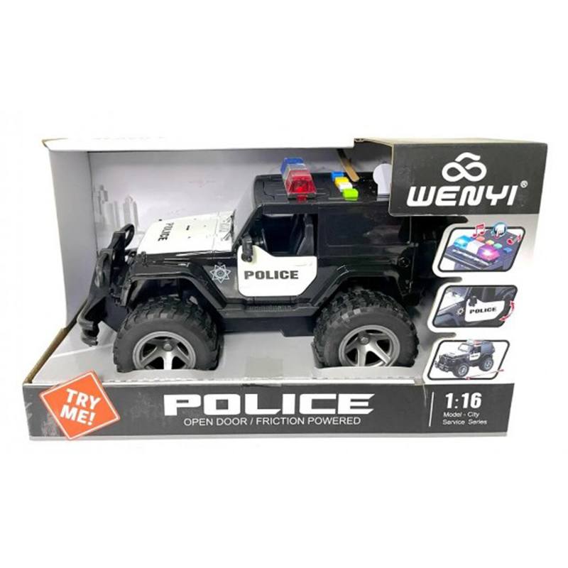 Coche Todo Terreno Policía Luz y Sonidos 1:16