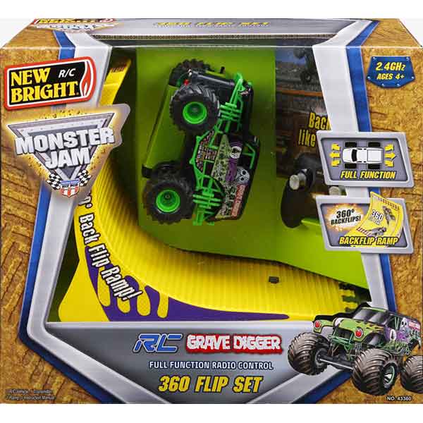 Monster Jam Carro RC Grave Digger 360 Com Rampa 1:43 - Imagem 5