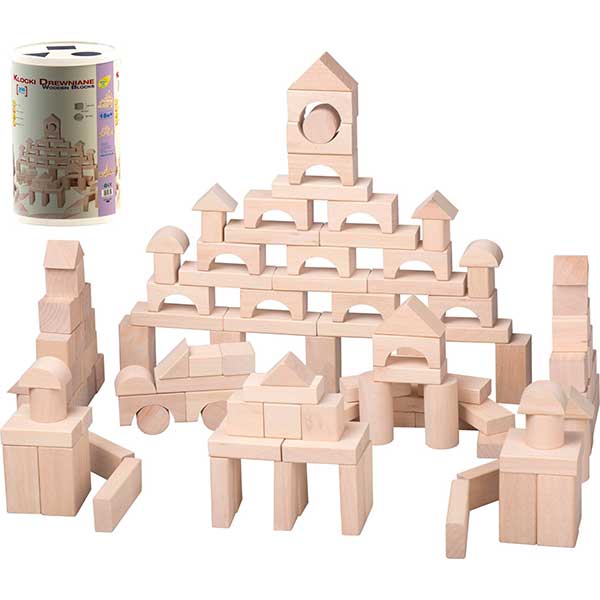 Cubo 300 Bloques de Madera Natural