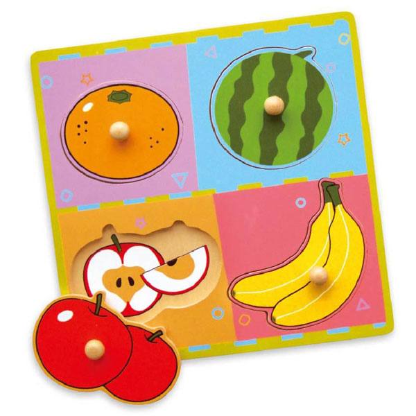 Puzzle Encaixable Fruites Fusta - Imatge 1