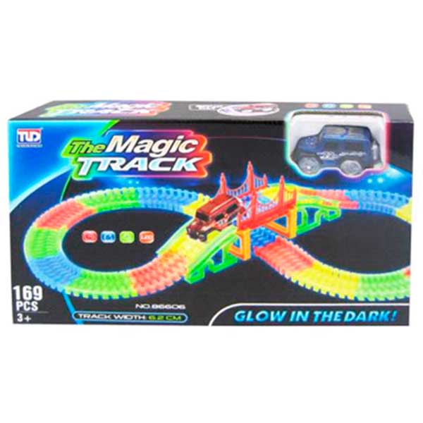 Circuit Magic Tracks Fluorescents Pont i Cotxe - Imatge 1