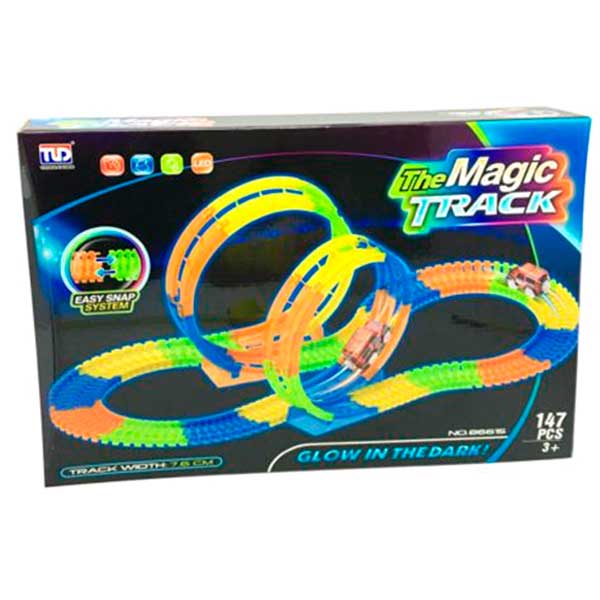 Circuito Magic Tracks Fluorescente Loopings Coche - Imagen 1