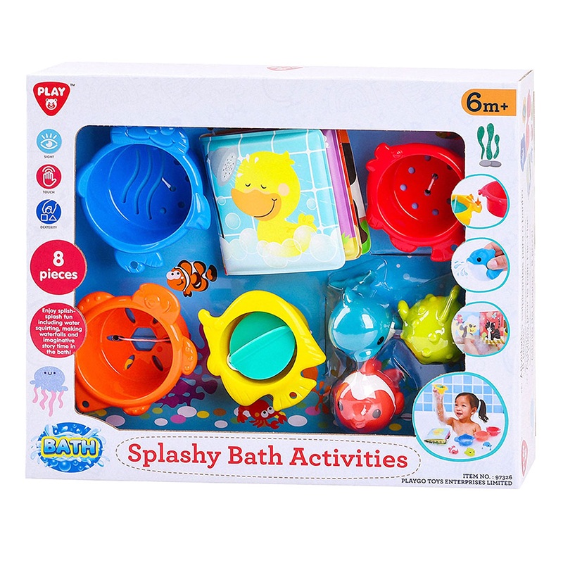 Brinquedos de Banho Splashy 8p Playgo - Imagem 1