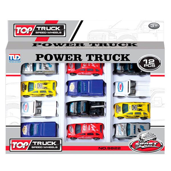 Conjunto 12 Vehiculos Power Truck - Imagen 1