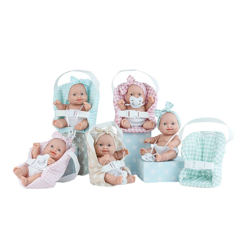 Boneca Bebé Cookie 20cm com Porta-bebés