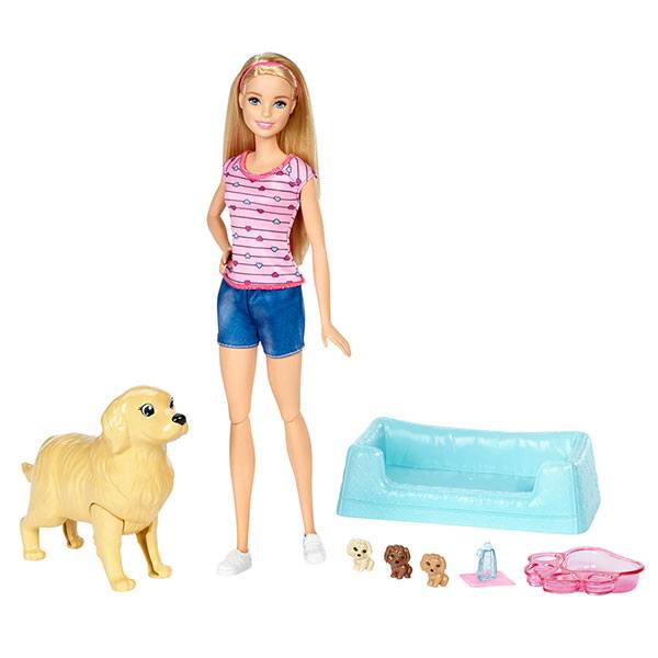 Muñeca Barbie y sus Perritos Sorpresa - Imagen 1