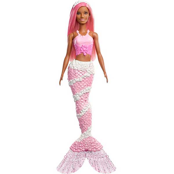 Muñeca Barbie Sirena Rosa Dreamtopia - Imagen 1