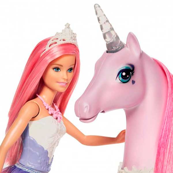 Barbie Unicornio Luces Mágicas e Boneca Barbie Dreamtopia - Imagem 1