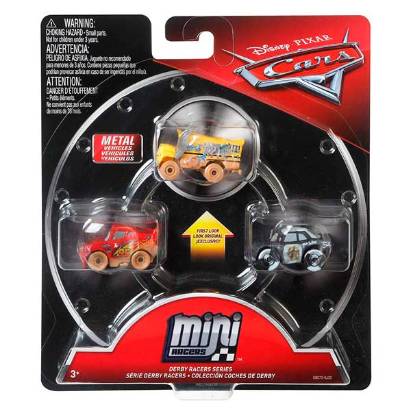 Pack 3 Coches Cars Mini Racers Derby - Imagen 1
