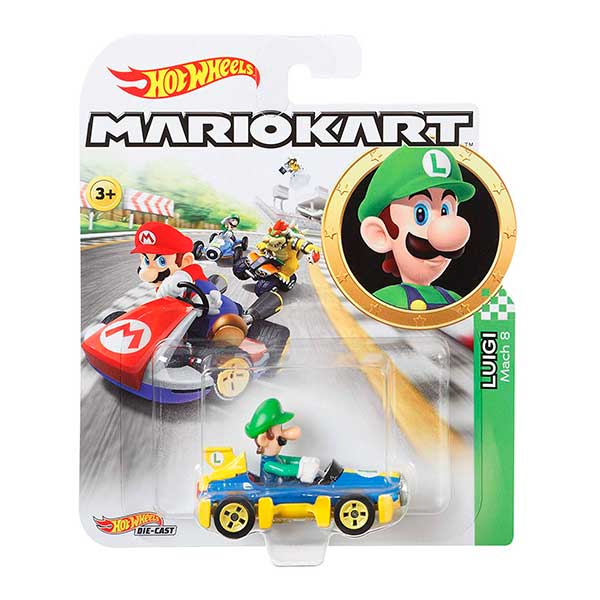 Coche Hot Wheels Luigi Mario - Imagen 1