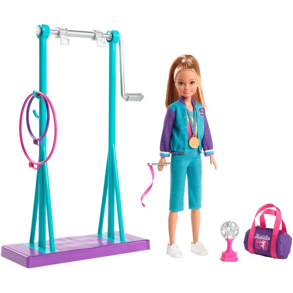 Barbie Muñeca Team Stacie com conjunto de ginástica - Imagem 1