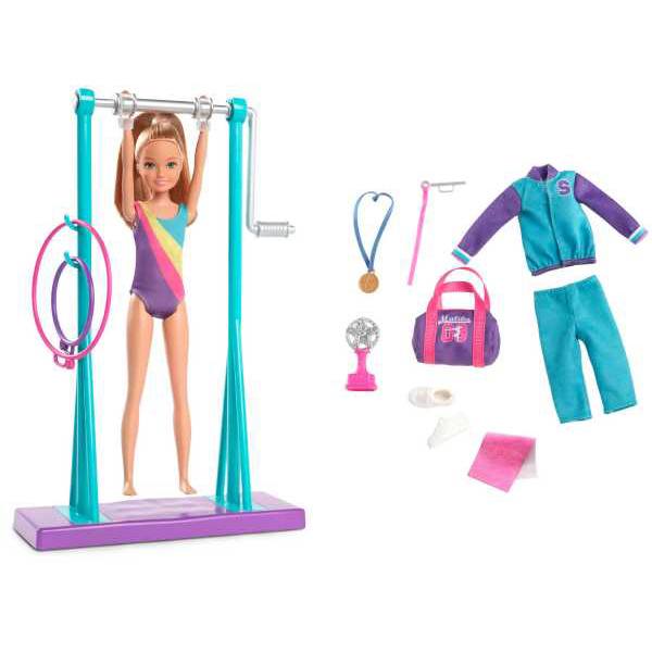 Barbie Muñeca Team Stacie com conjunto de ginástica - Imagem 7