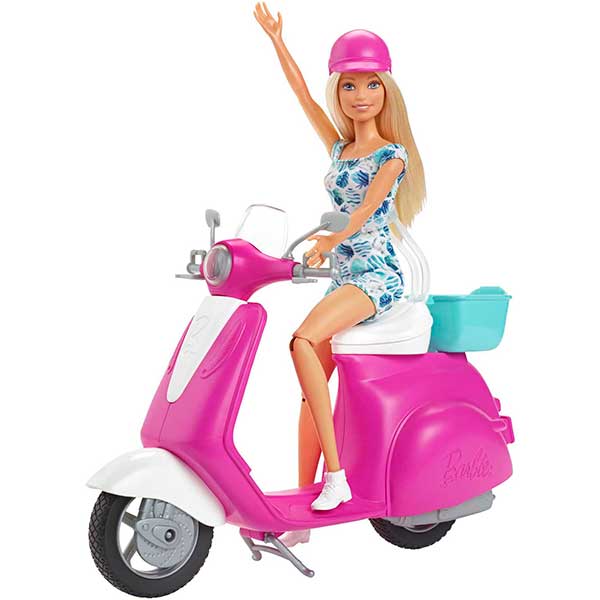 Barbie Boneca e Moto Scooter - Imagem 1