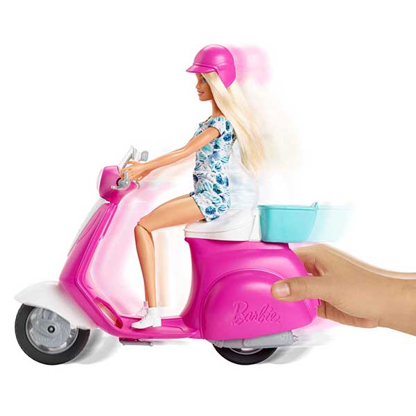 Barbie Boneca e Moto Scooter - Imagem 1