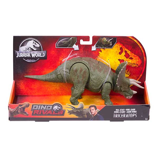 Jurassic World Figura Dinosaurio Triceratops Ataque Doble - Imagen 2