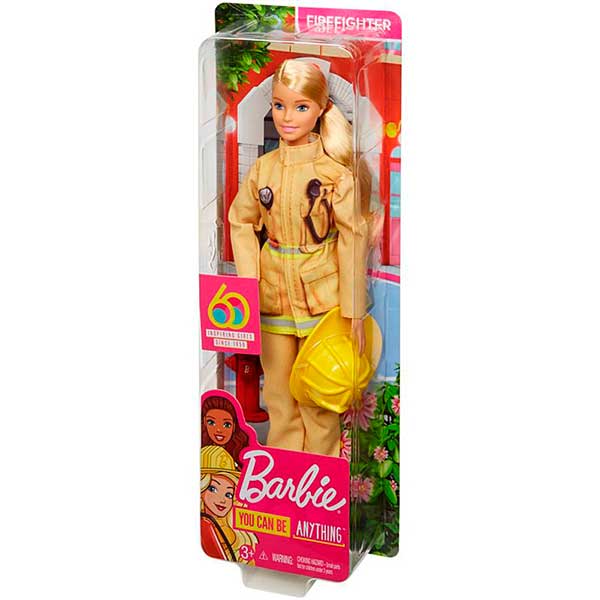 Muñeca Barbie Bombera 60 Aniversario - Imagen 1