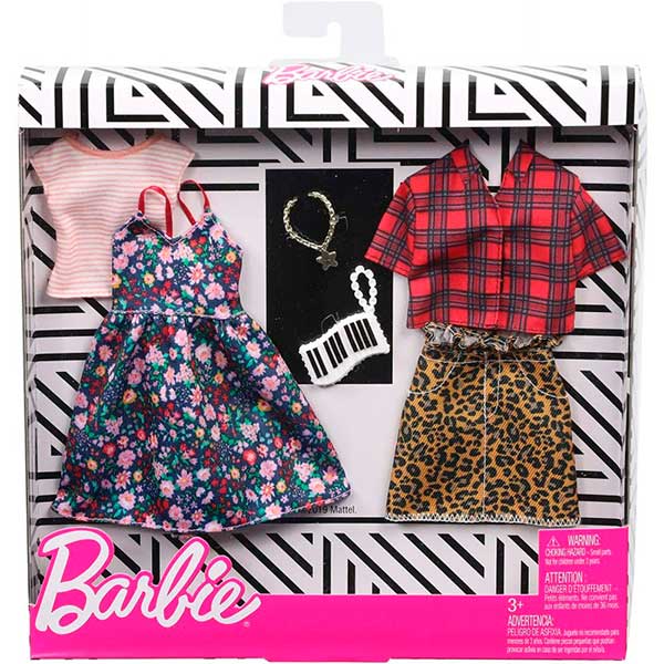 Barbie Vestidos Pack Doble de Ropa #2 - Imagen 1