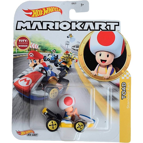 Hot Wheels Mario Bros Coche Toad 1:64 - Imagen 1