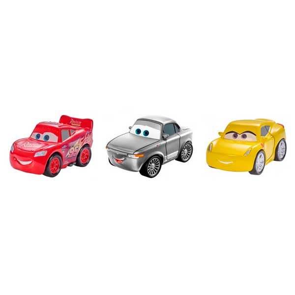 Pack 3 Mini Racers Cars Metallic Sterling - Imagem 1