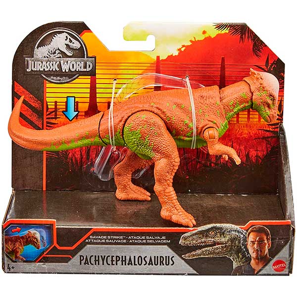 Jurassic World Figura Dinosaurio Pachycephalosaurus Ataque Salvaje - Imatge 2