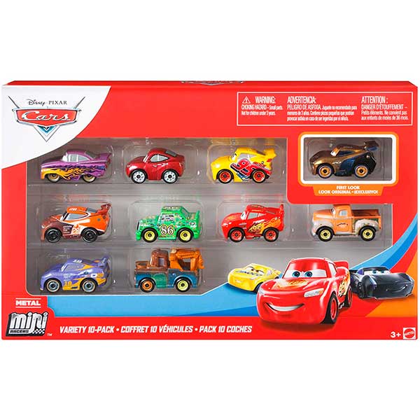 Cars Pack 10 Carros Mini Racers #4 - Imagem 1