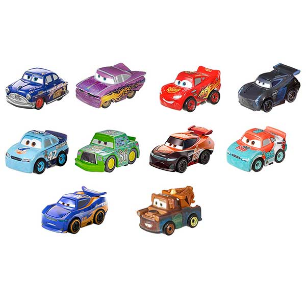Cars Mini Racers Pack 10 Coches Carreras - Imagen 1