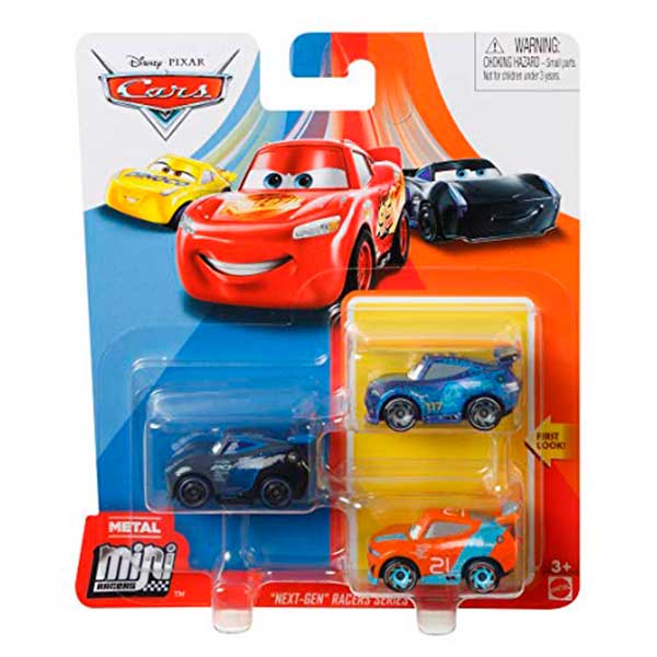 Cars Mini Racers Pack 3 Cars Carros #2 - Imagem 1