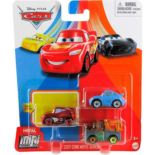 Cars Pack 3 Carros Mini Racers #7 - Imagem 1