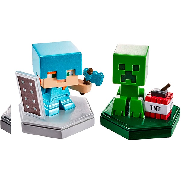 Minecraft Pack 2 Minifiguras Alex y Creeper - Imagen 1