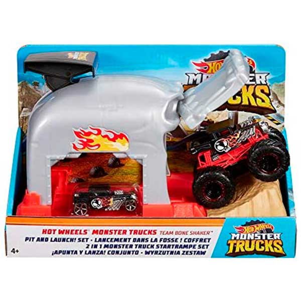 Hot Wheels Monster Trucks Lanzador Bone Shaker - Imagen 4