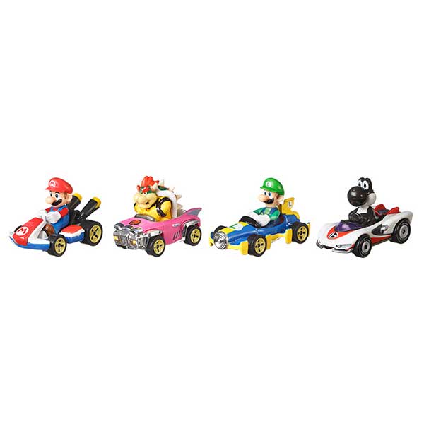 Mario Kart Hot Wheels Pack 4 Vehículos - Imagen 1