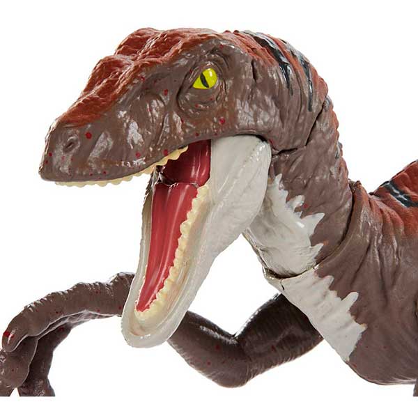 Jurassic World Figura Dinosaurio Velociraptor Echo Ataque Salvaje - Imagen 3